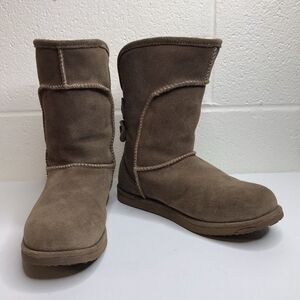 EMU Australia Womens Charlotte Brown Suede Sheepskin Lined Waterproof Boots Sz 6